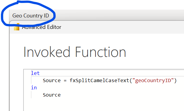 Custom M Function #3: fxSplitCamelCaseText