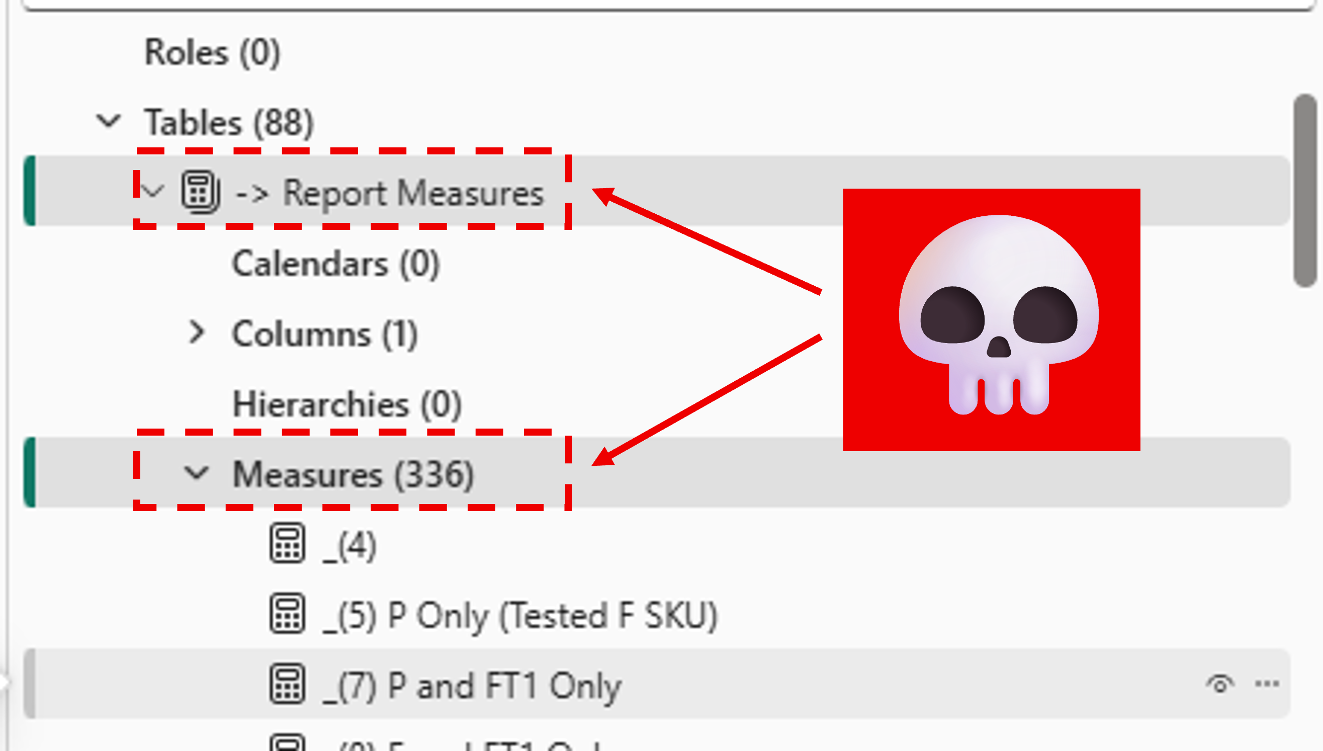Report Maintenance: Remove Unused Report Measures